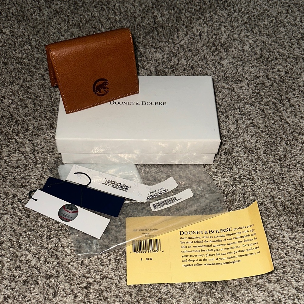 Dooney & Bourke Tan Leather Card Holder